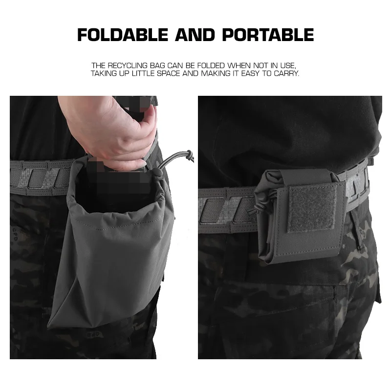 Bolsa MOLLE táctica plegable para cargadores – Cinturón para airsoft y caza - imagen 2