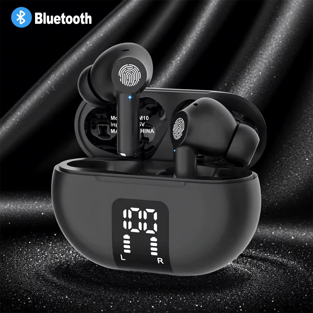 Auriculares traductor Bluetooth M10 en uso