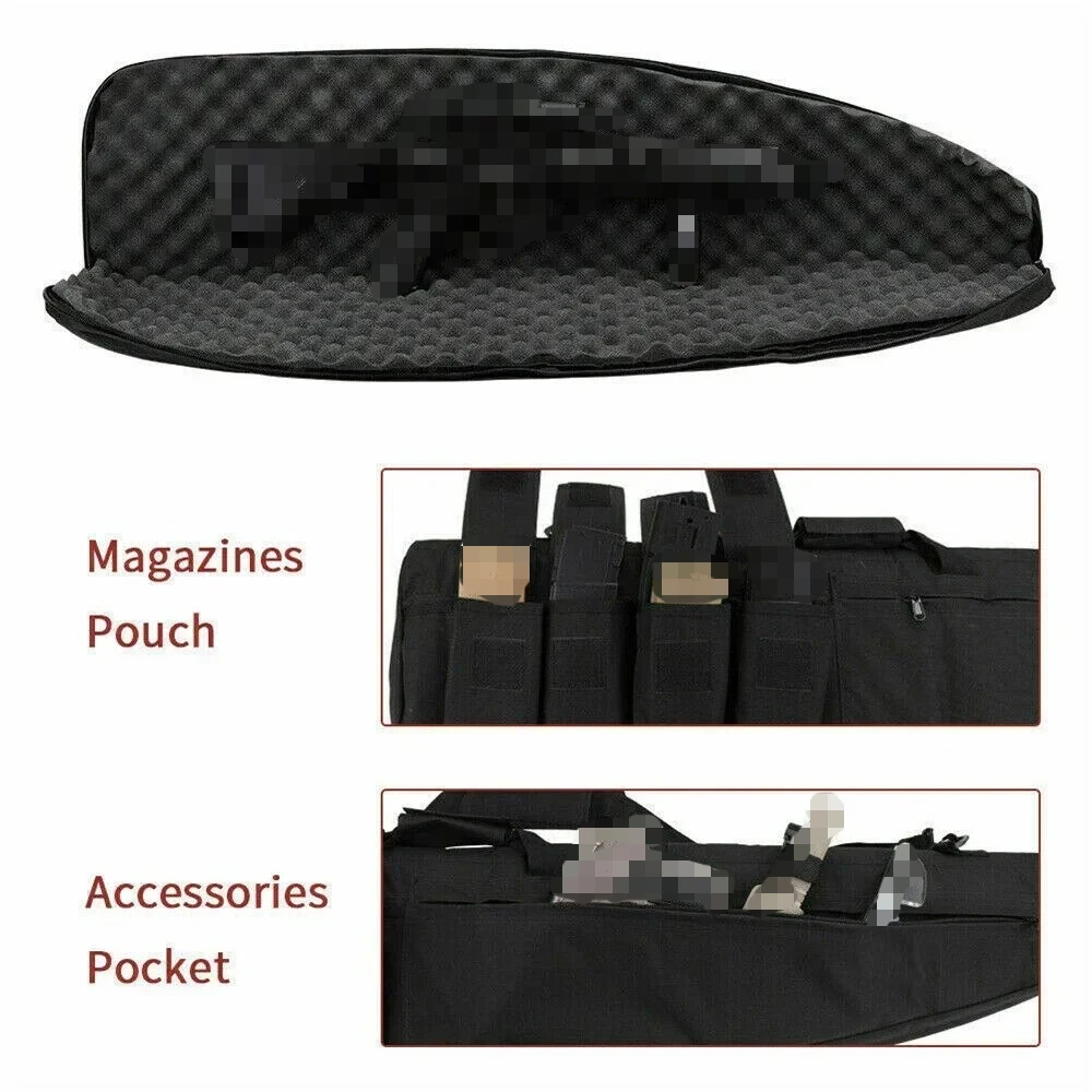 Bolsa táctica rifle caza Airsoft, funda de nailon acolchada segura - imagen 3