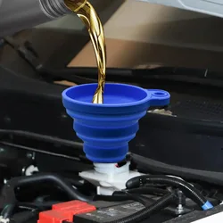 Embudo de silicona para aceite y líquidos del motor, plegable