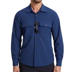 Camisa secado rápido transpirable manga larga con botones aire libre