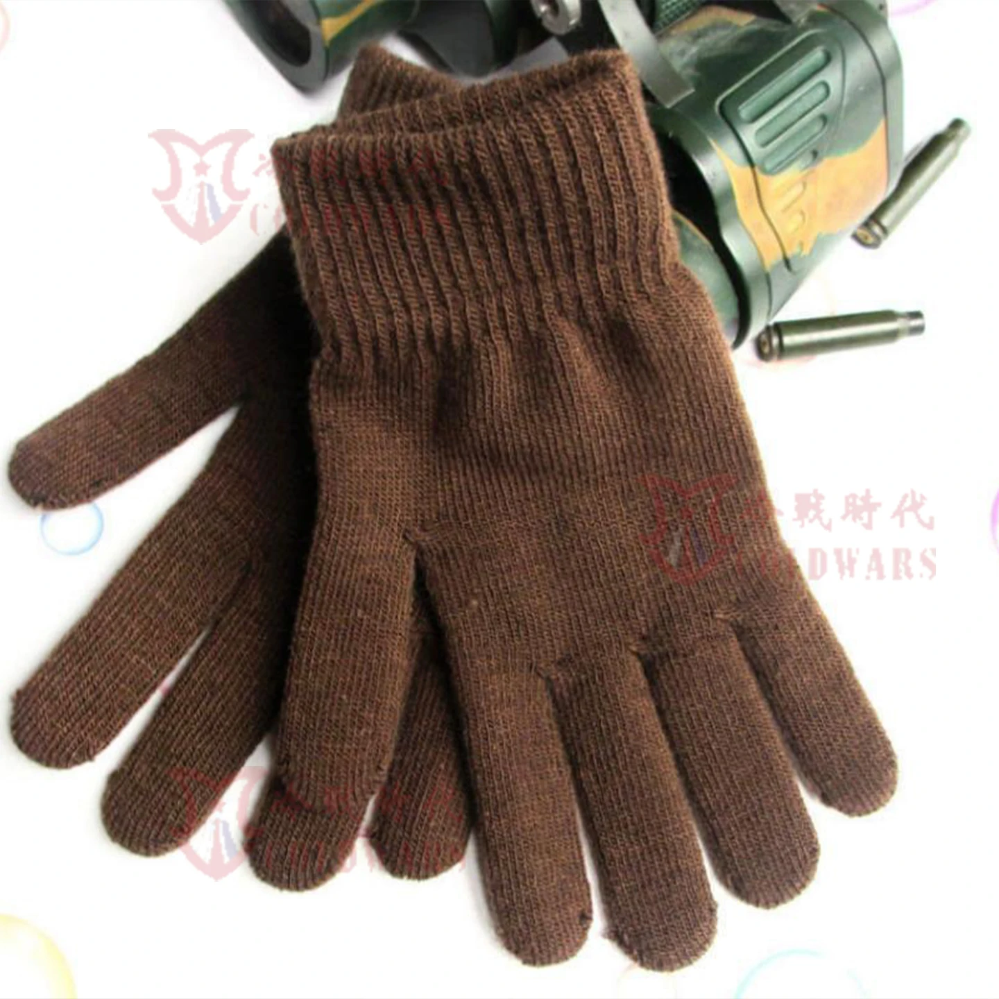 Guantes de lana surplus soviéticos marrón para invierno militar - imagen 4