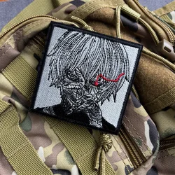 Parche táctico bordado anime con velcro gancho y bucle para mochila