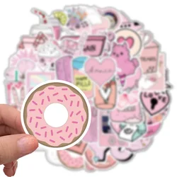 Pegatinas vinilo estéticas dibujos animados rosas para niños