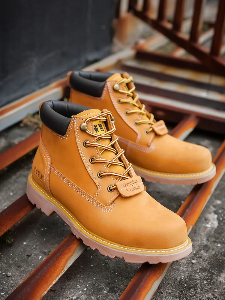 KOWM Botas de senderismo piel vaca hombre trekking montaña caza - imagen 4