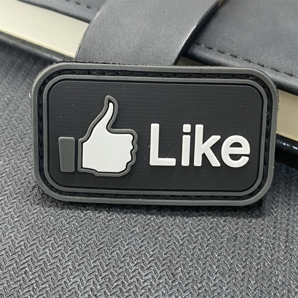 Parche táctico LIKE Give The Thumbs-up PVC 3D – Velcro para mochila