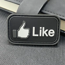Parche táctico LIKE Give The Thumbs-up PVC 3D – Velcro para mochila