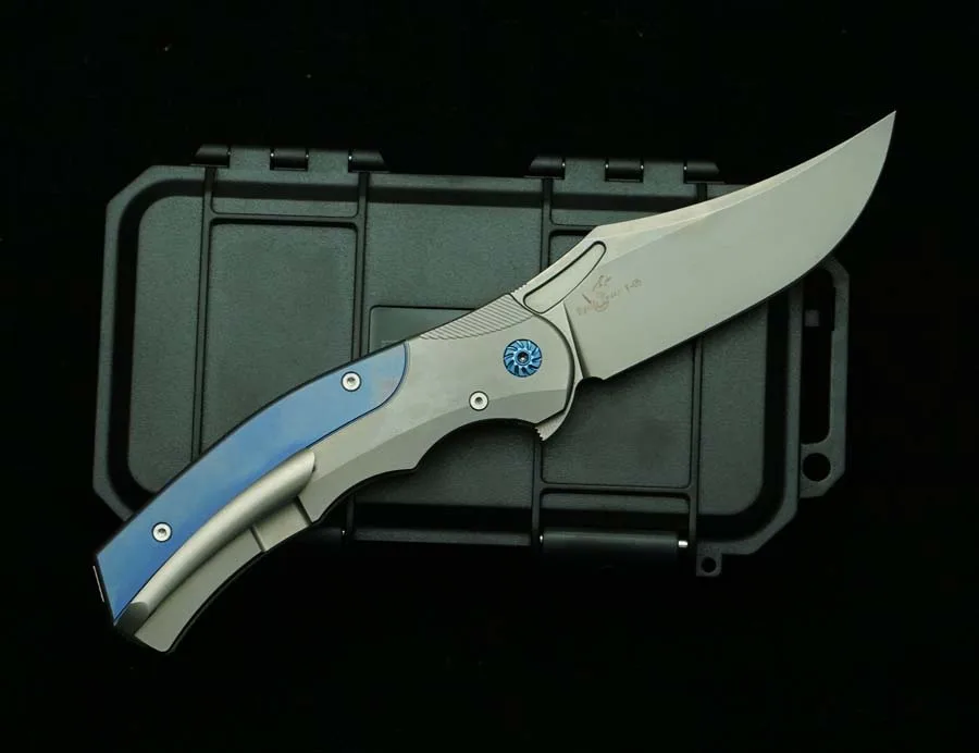 Rattlesnake F05 Cuchillo plegable M390 con mango de titanio - imagen 4