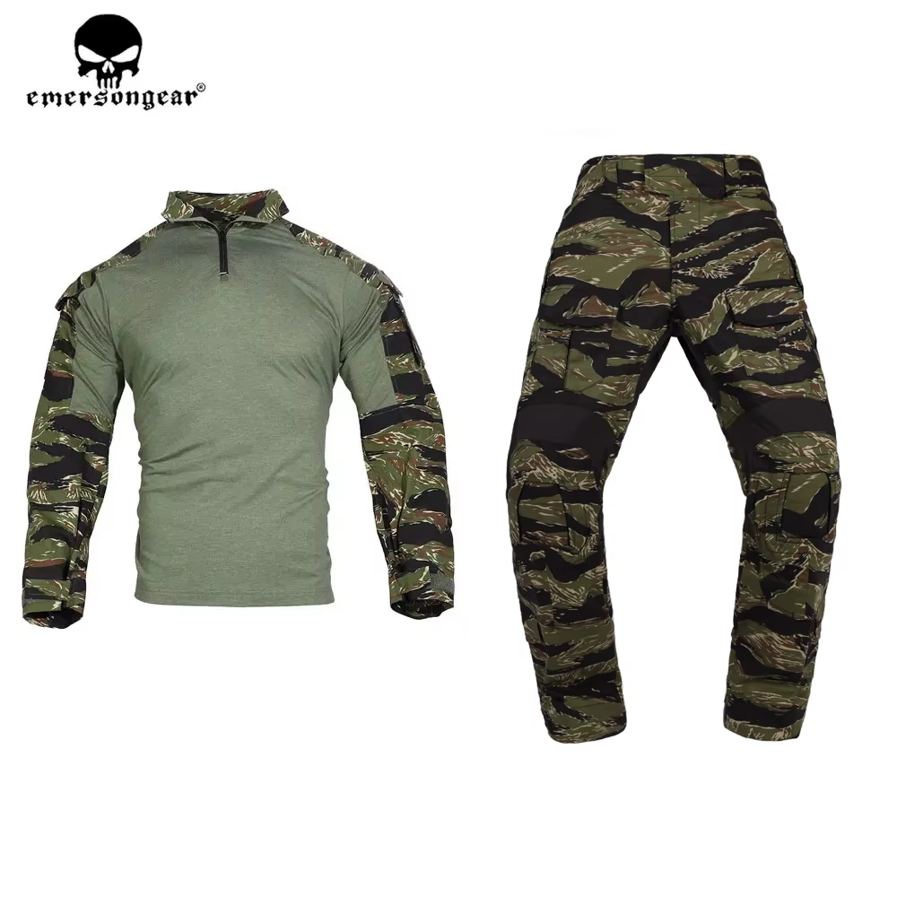 Emersongear G3 Traje de combate táctico con rodilleras – Camuflaje civil