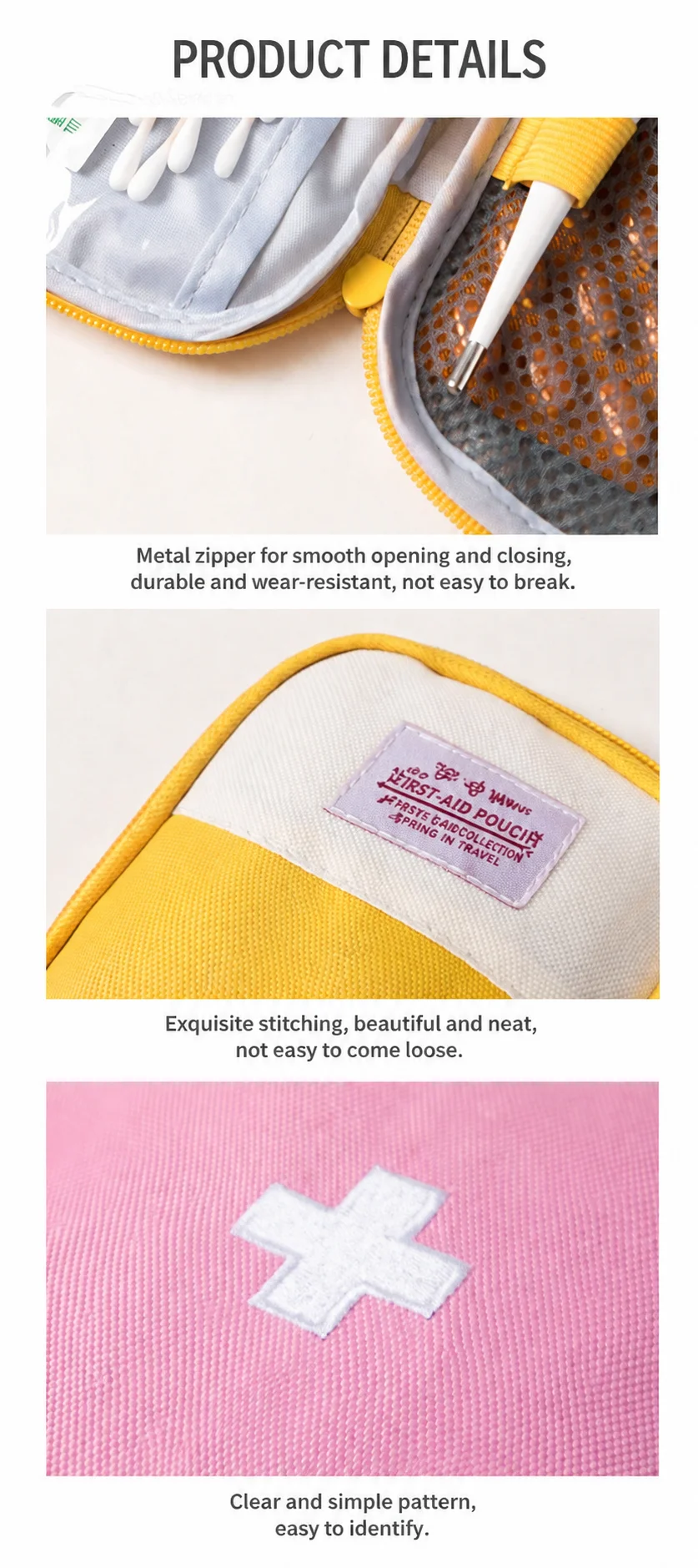 Bolsa de almacenamiento en nylon para botiquín