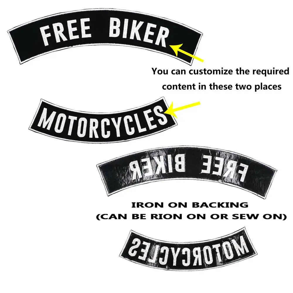 Parche bordado termoadhesivo para motociclistas en chaquetas de cuero - imagen 3