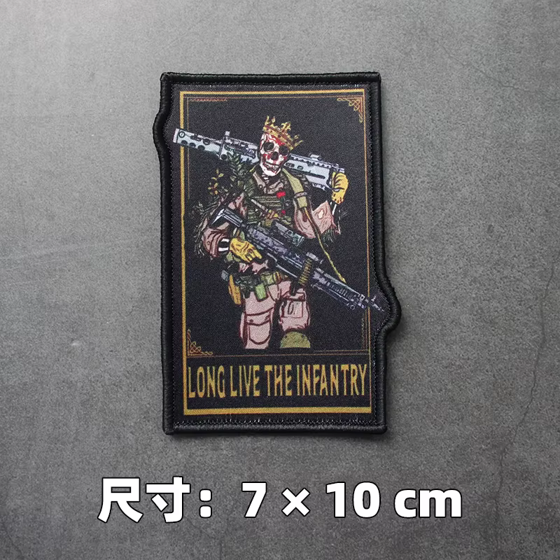 Parche táctico calavera digital con velcro para mochila - imagen 4