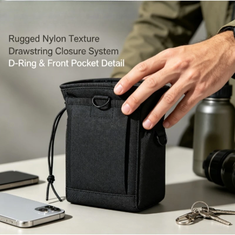 Bolsa táctica MOLLE expandible con cordón y cinturón de escalada - imagen 4
