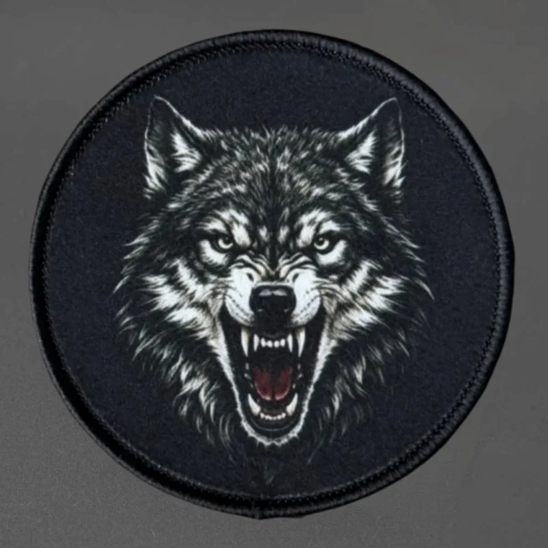 Parches tácticos de lobo para chaleco, insignias de moral bordadas - imagen 3
