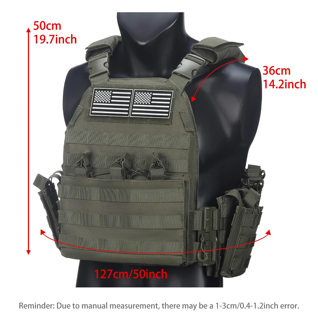 Chaleco táctico rápido MOLLE velcro multibolsillos exterior - imagen 4