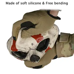 Máscara táctica Airsoft balaclava facial con lente calavera fantasma