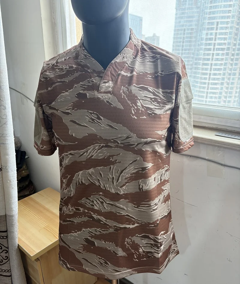 Camiseta táctica secado rápido cuello en V manga larga o corta - imagen 5