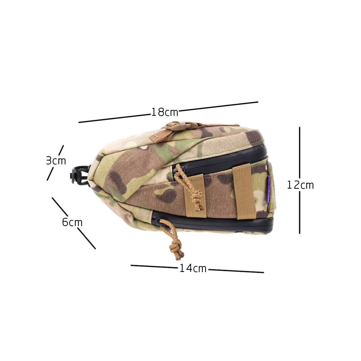 Bolsa táctica de sillín para bicicleta, caza y montaña