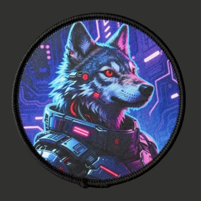 Punk Wolf parche táctico moral impresa con velcro para mochila - imagen 2
