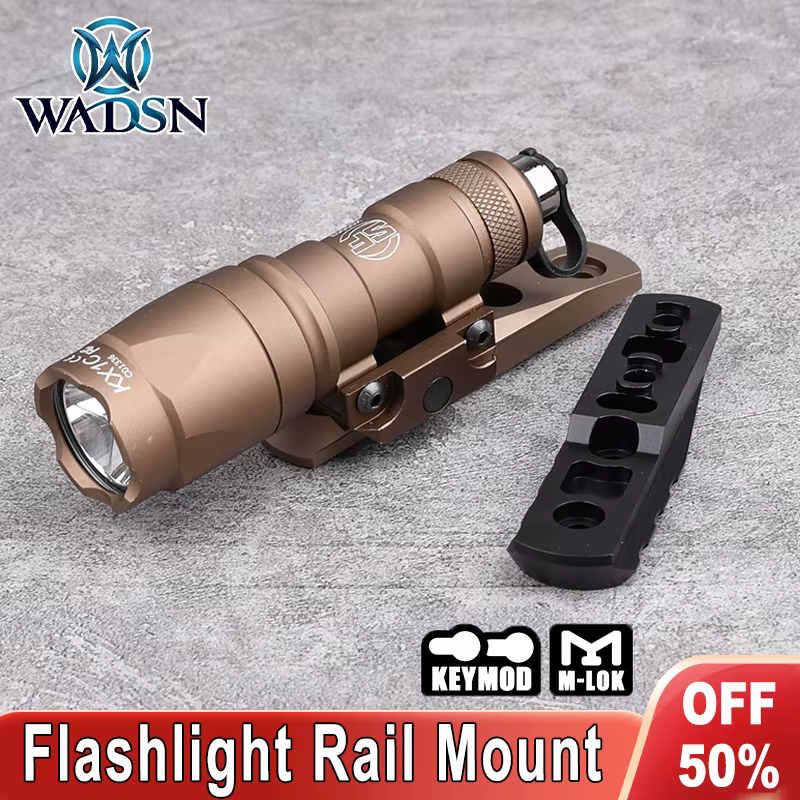 WADSN Soporte de Linterna Aluminio Ranuras Keymod para SF M300 M600 - imagen 4