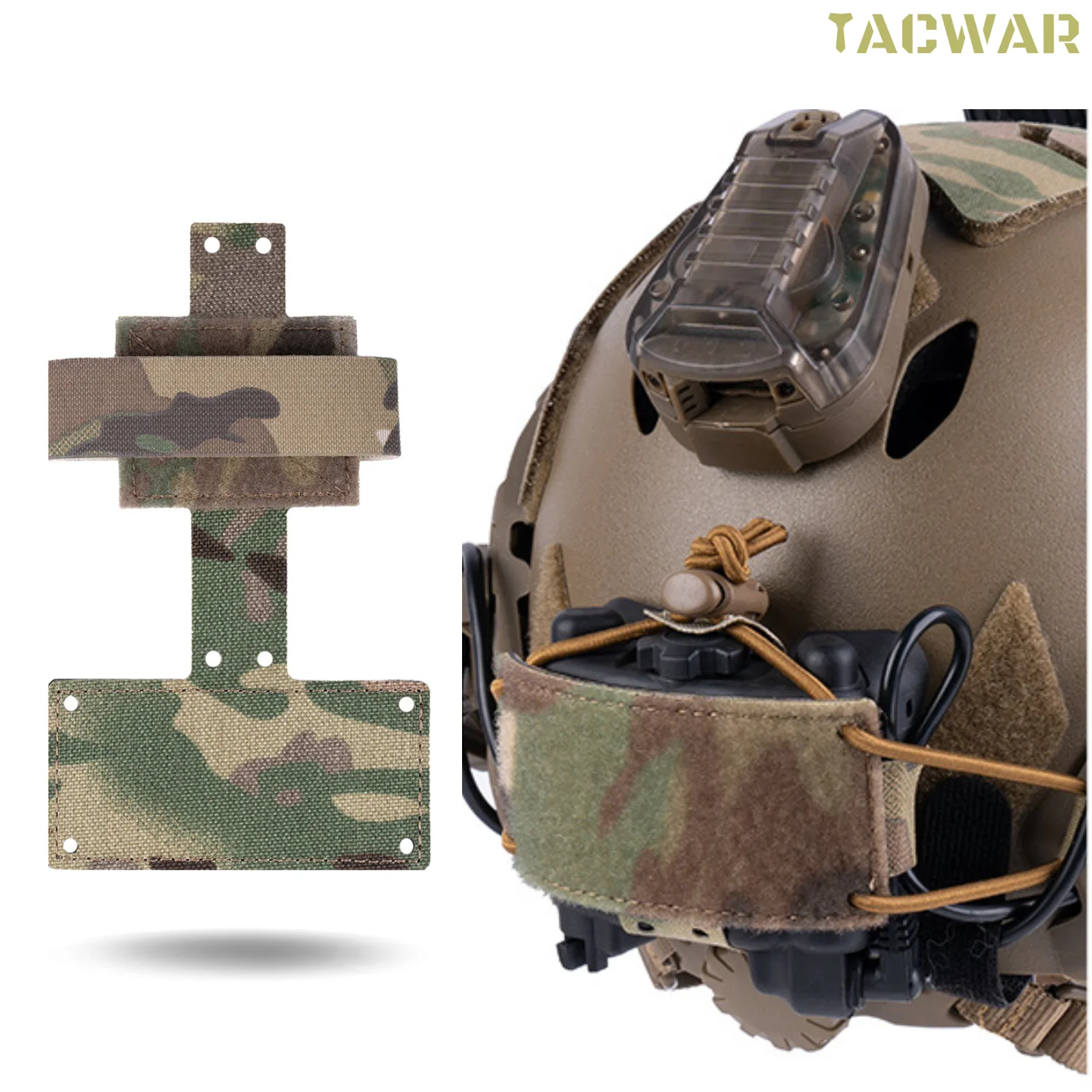 Estuche para baterías de casco táctico NVG con retención rápida