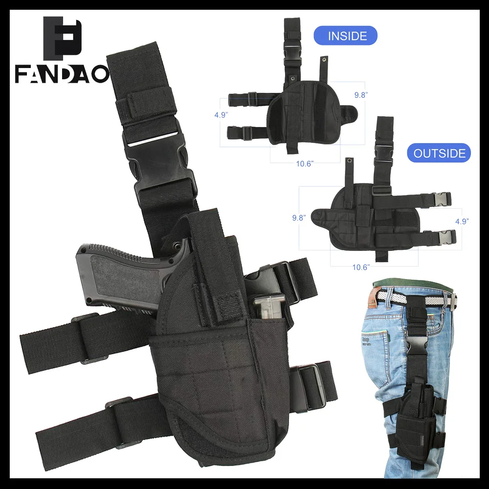 Funda táctica de pierna ajustable para airsoft diestros, oculta - imagen 4
