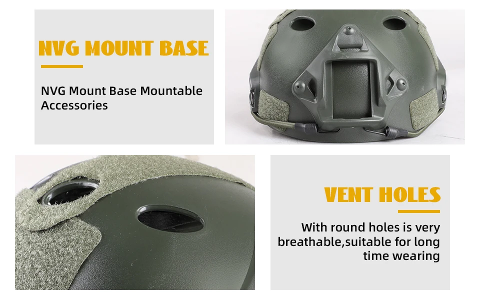 Casco táctico ajustable con funda y estética táctica