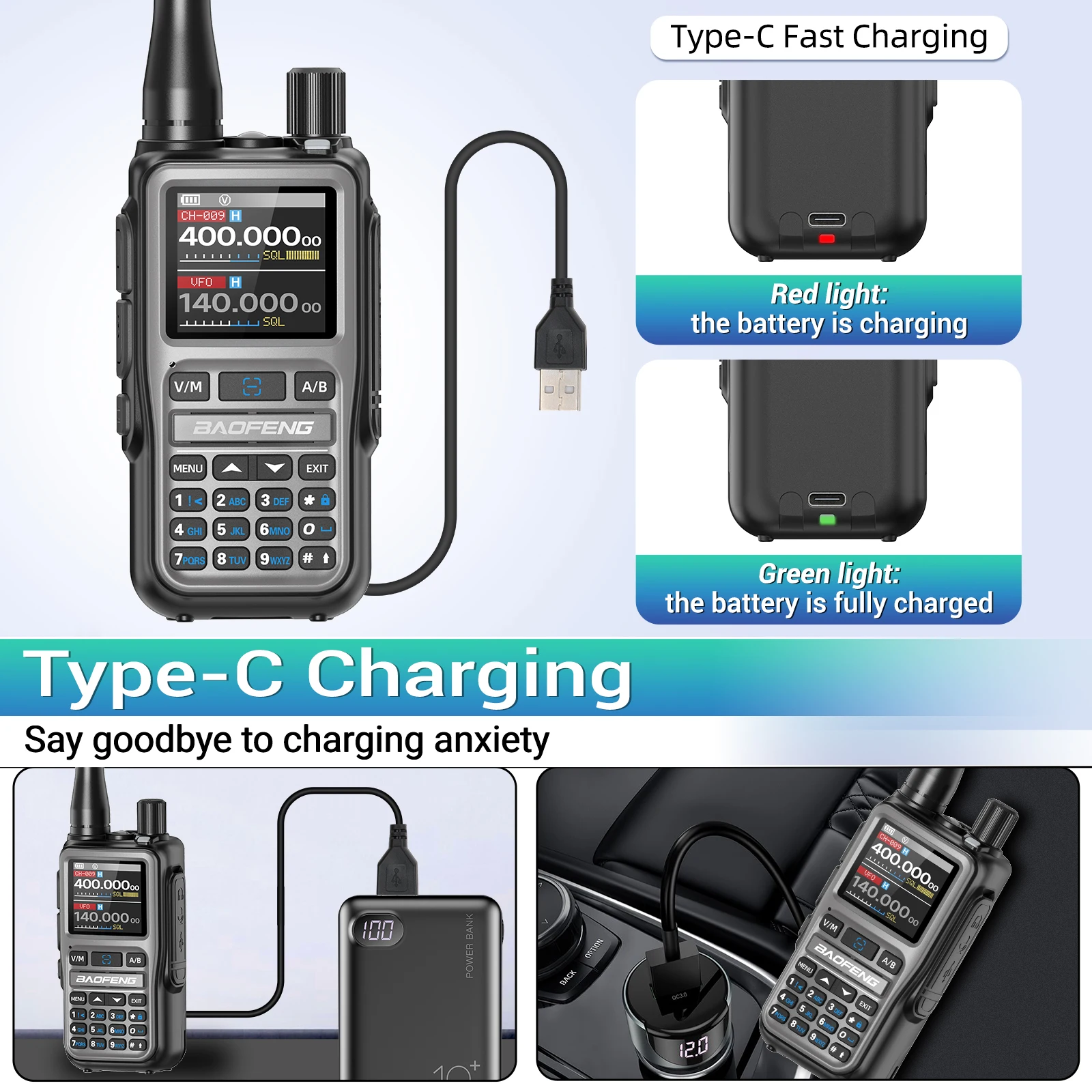 Baofeng UV-5R Mini walkie talkie táctico banda dual Bluetooth - imagen 2