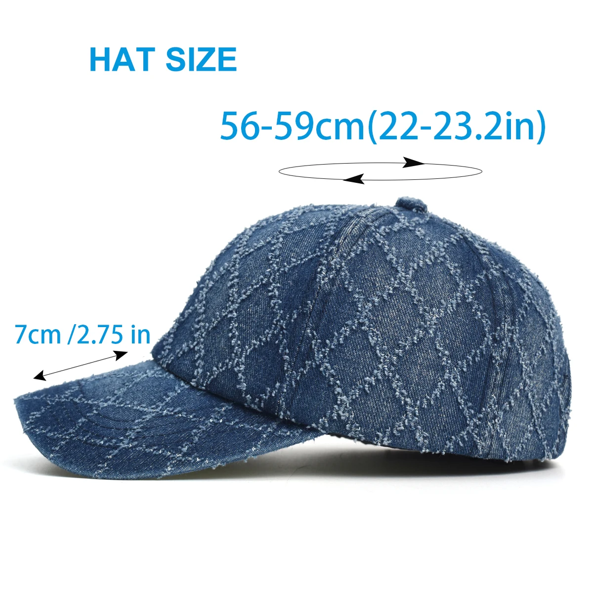 Gorra de algodón lavado perfil bajo retro vaquero ajustable - imagen 5