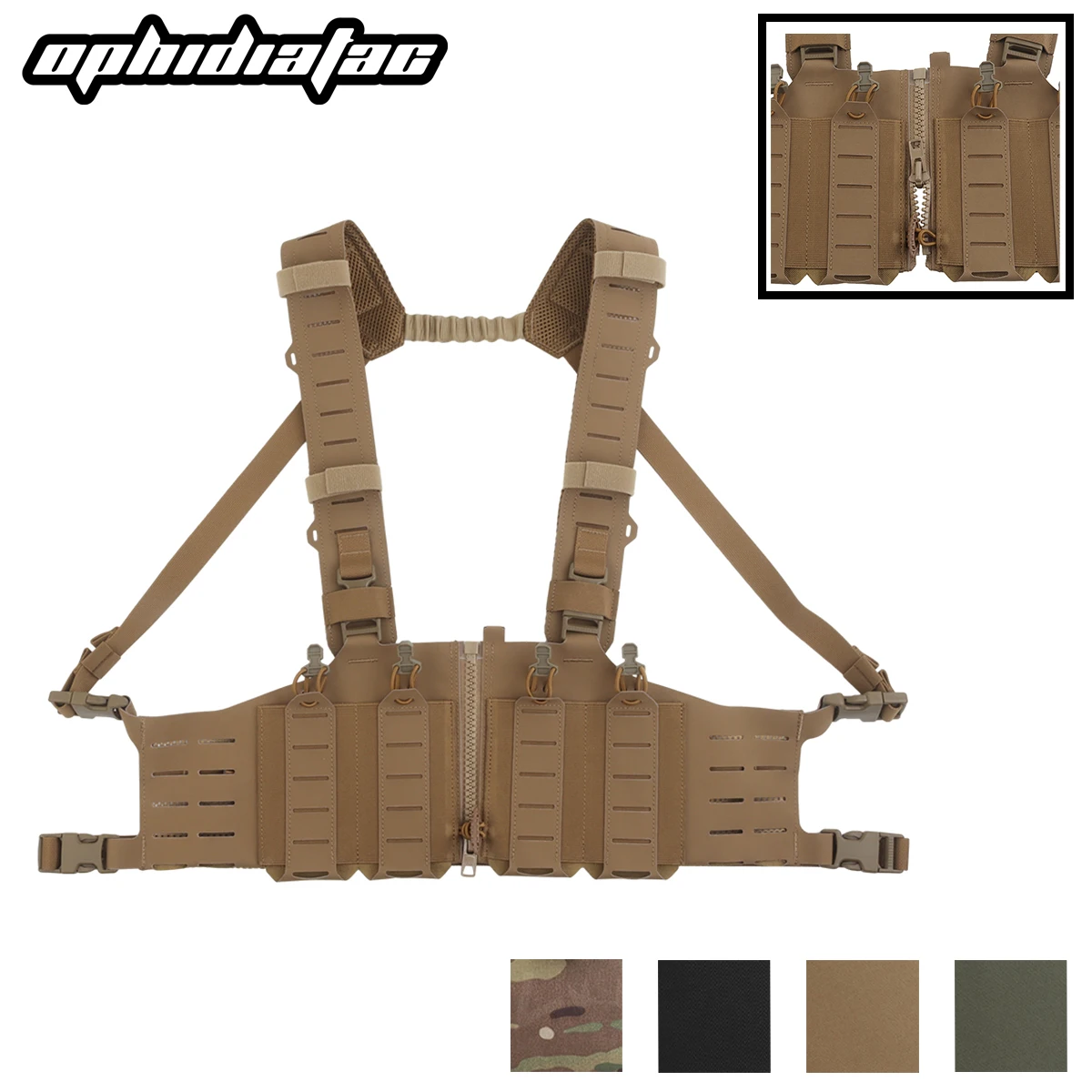 OPHIDIAN chaqueta táctica nylon 500D MOLLE ajustable con cierre - imagen 5