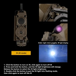 Luz LED multicolor para casco táctico con clip riel arco