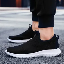 Zapatillas de correr hombre malla transpirable verano con luz de pedal