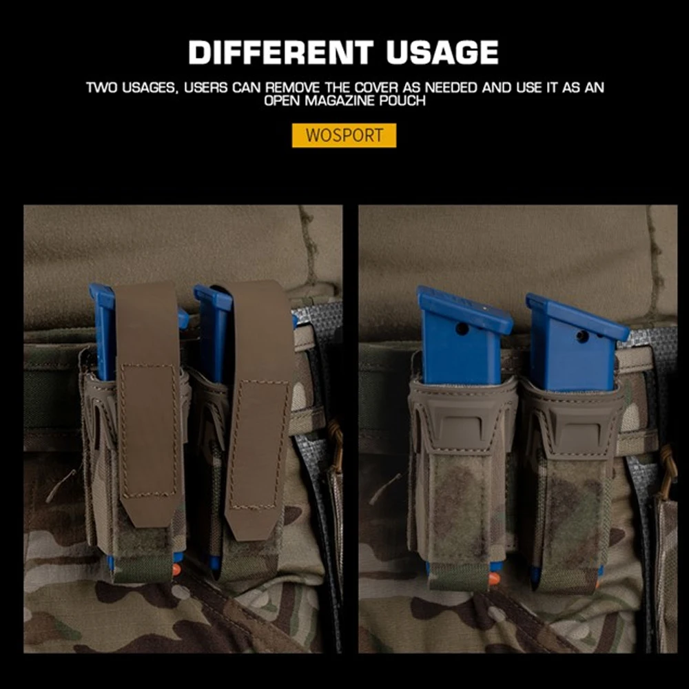 Portacargadores MOLLE Tipo K para pistola y cinturón, Airsoft - imagen 4