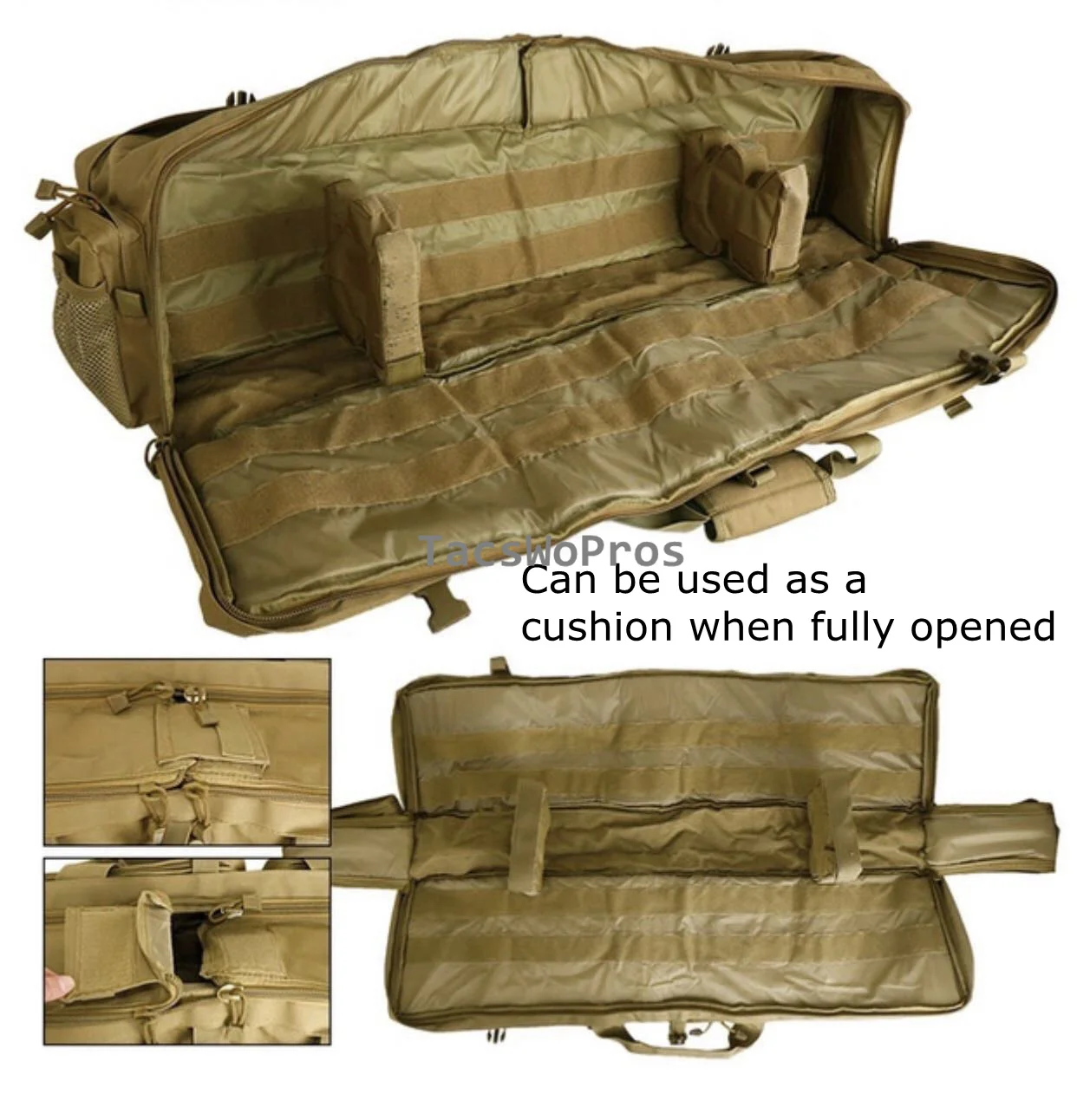 Funda táctica M249 doble de nailon resistente con correa hombro - imagen 3