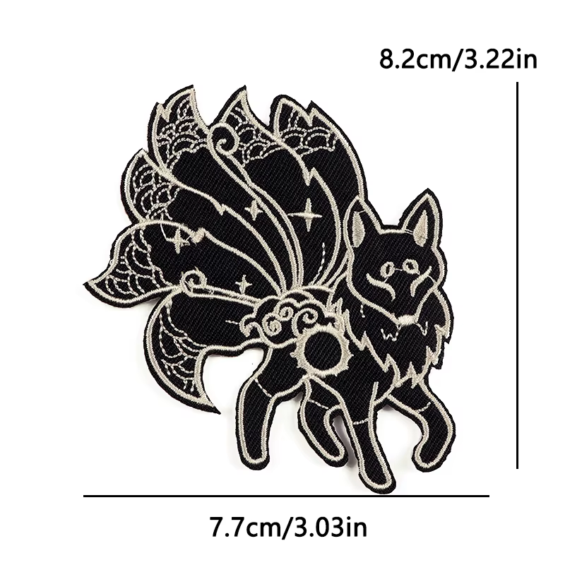 Parche bordado termoadhesivo pez zorro – Decorativo para ropa - imagen 5
