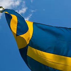 Johnin Bandera militar de Suecia Konungariket Sverige para exterior