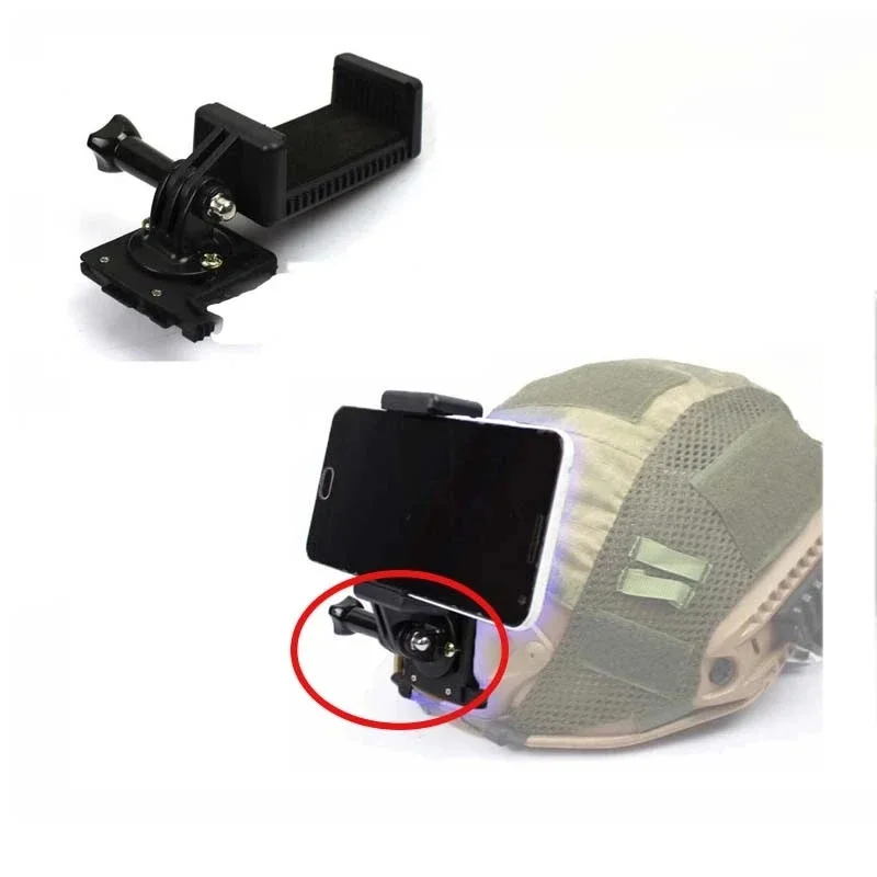 Soporte de montaje NVG para casco FAST/MICH, sujeta GoPro y móvil
