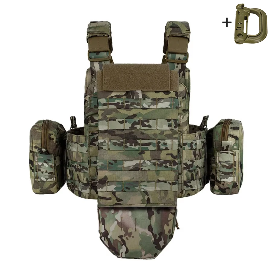 Chaleco táctico MOLLE de liberación rápida con triple bolsillo - imagen 3