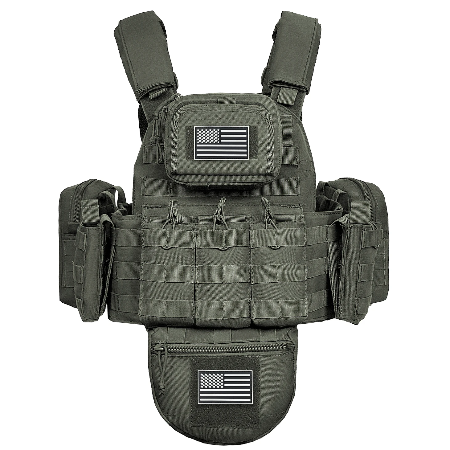 Chaleco de caza MOLLE con correa acolchada y bolsillos desmontables - imagen 5