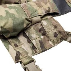 Colgador de pecho táctico ligero 500D Cordura MOLLE camouflage