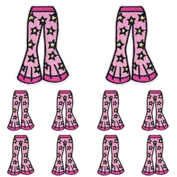Parche bordado rosa dibujos animados para coser mariposa leopardo