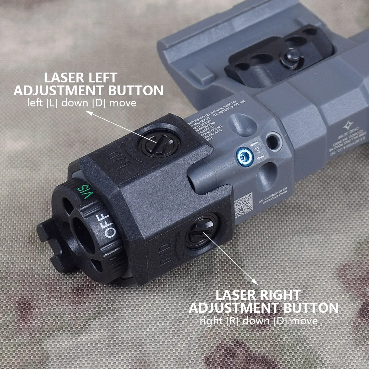 MAWL C1 mira láser IR con luz visible verde y blanca para Picatinny - imagen 5