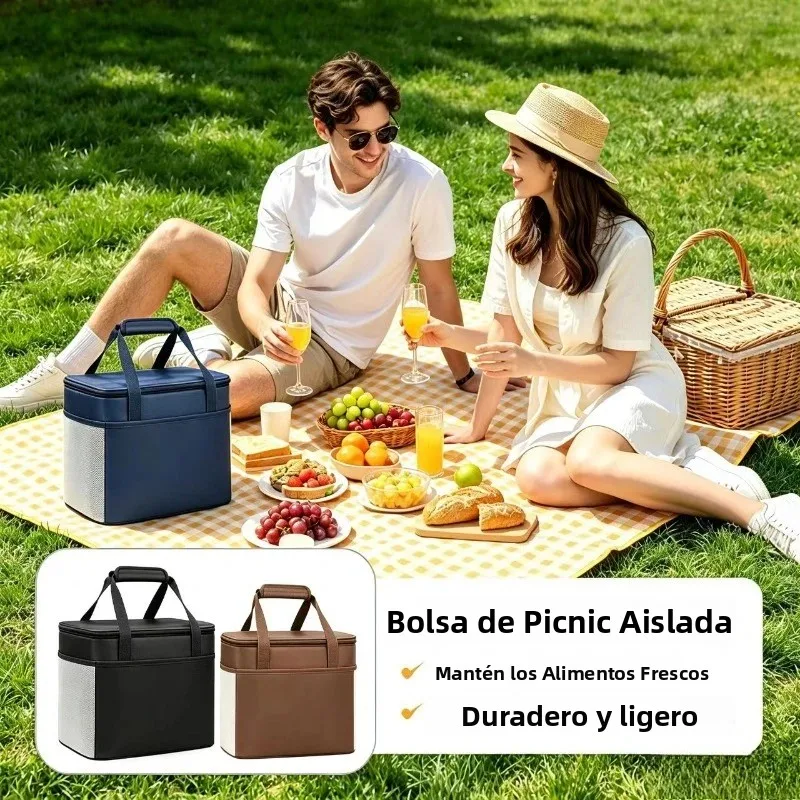 Bolsa térmica tipo bento con aislamiento de aluminio grueso - imagen 4