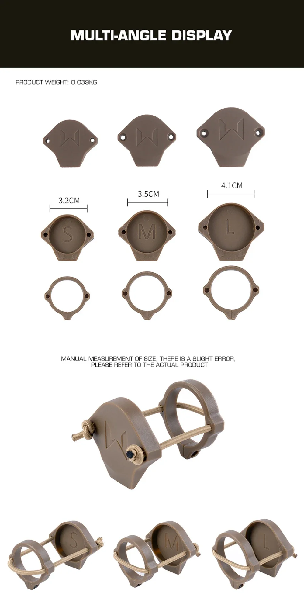 Tapa protectora de óptica en nylon