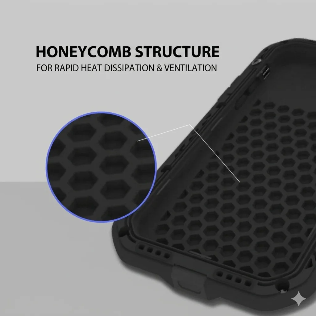 Detalle del acabado metálico y protección