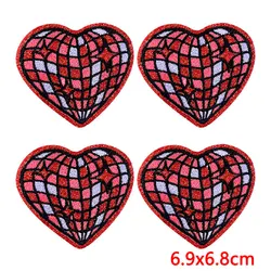 Parches bordados termoadhesivos retro rosados para ropa manualidades