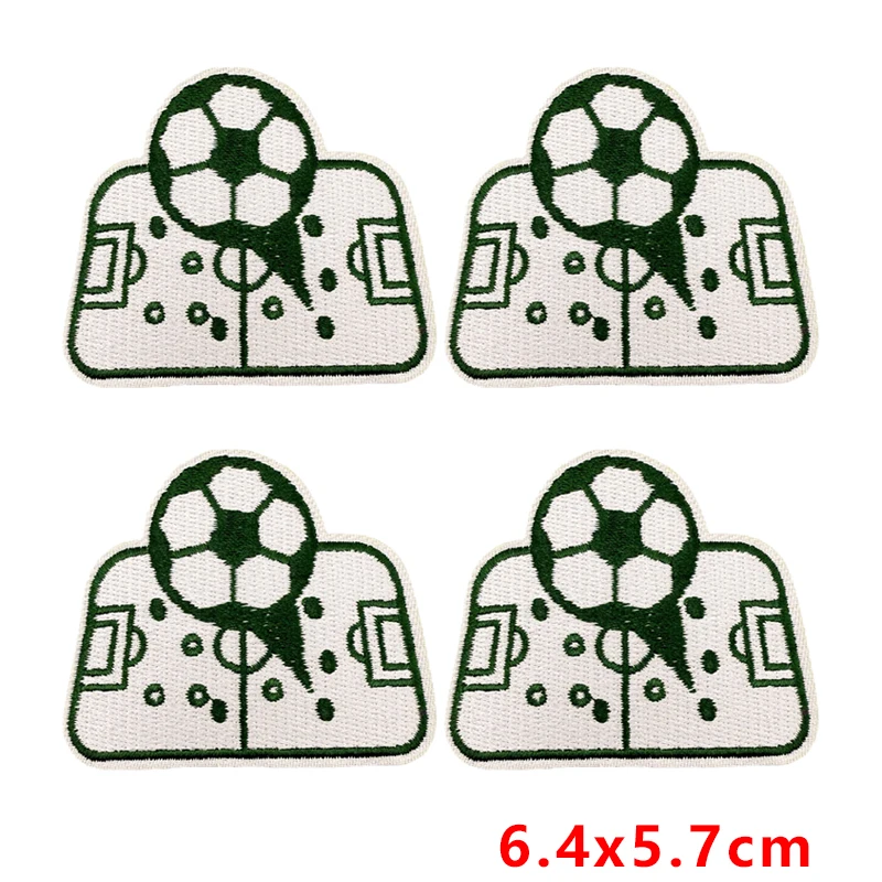 Parche termoadhesivo bordado fútbol llama y red para ropa - imagen 4