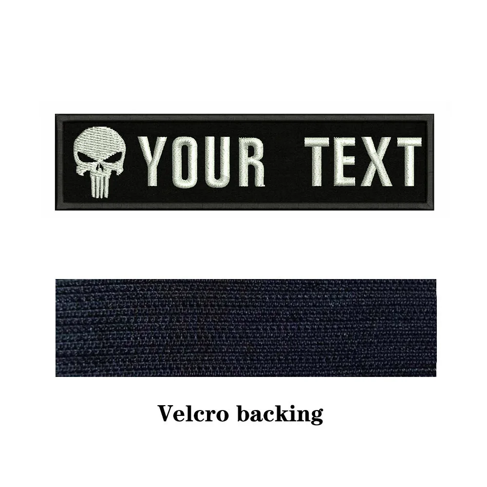 Parche bordado calavera personalizado – Táctico termoadhesivo o coser - imagen 3