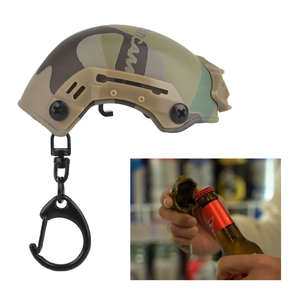 Llavero casco táctico – Mini abridor botellas militar colección - imagen 2