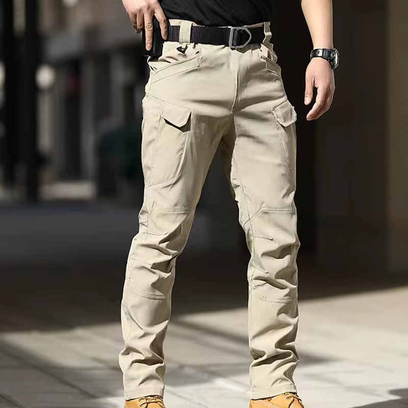 Pantalones tácticos cargo softshell elásticos para senderismo - imagen 3